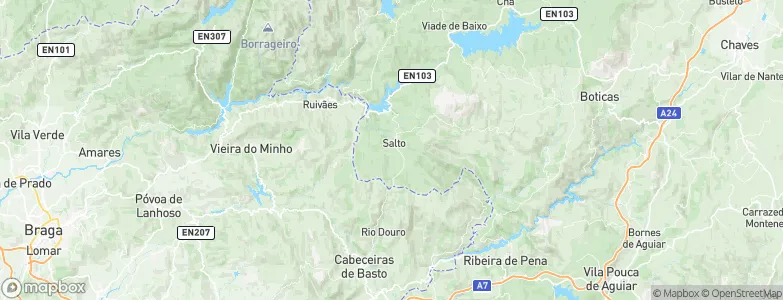 Borda de Água, Portugal Map
