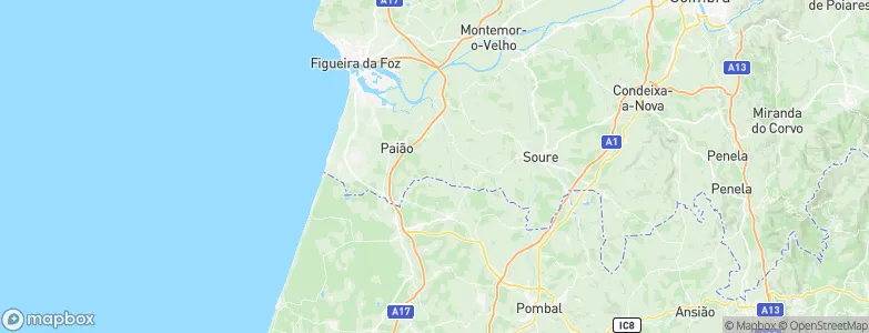 Borda do Campo, Portugal Map