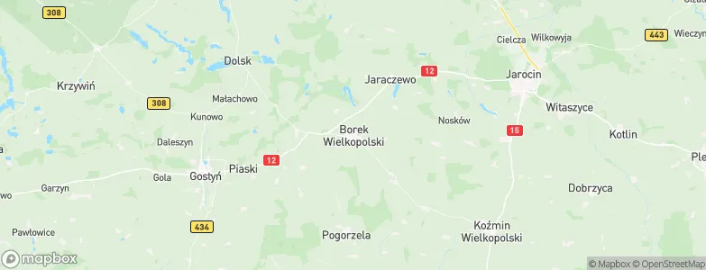 Borek Wielkopolski, Poland Map