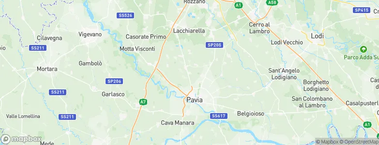Borgarello, Italy Map