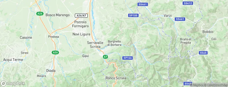 Borghetto di Borbera, Italy Map