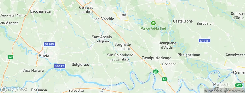 Borghetto Lodigiano, Italy Map