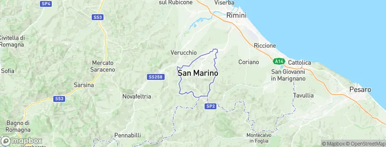 Borgo Maggiore, San Marino Map