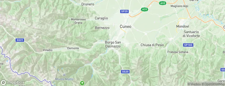 Borgo San Dalmazzo, Italy Map