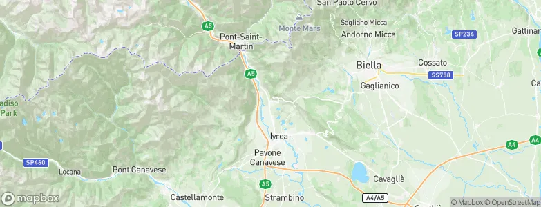 Borgofranco d'Ivrea, Italy Map