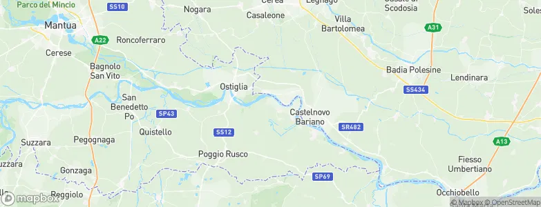 Borgofranco sul Po, Italy Map