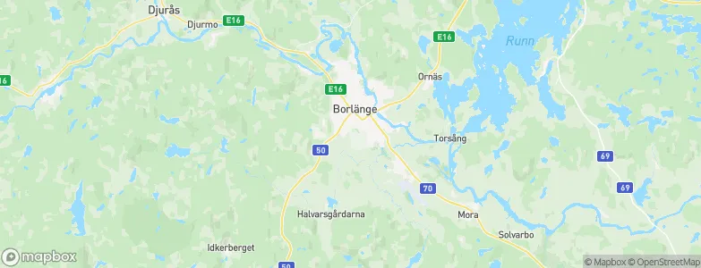 Borlänge Kommun, Sweden Map