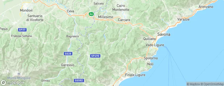 Bormida, Italy Map