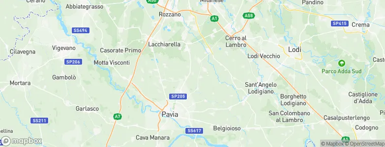 Bornasco, Italy Map