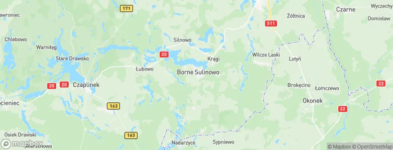 Borne Sulinowo, Poland Map