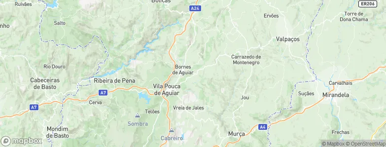 Bornes de Aguiar, Portugal Map