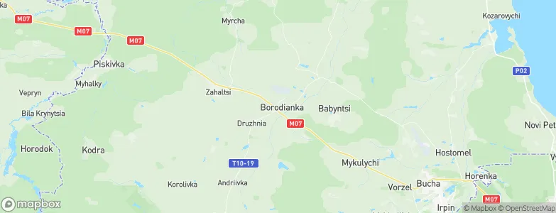 Borodianka, Ukraine Map