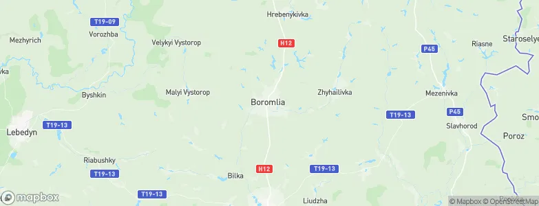 Boromlya, Ukraine Map
