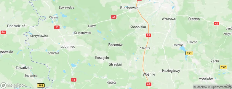 Boronów, Poland Map