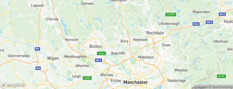Borough of Bury, United Kingdom Map