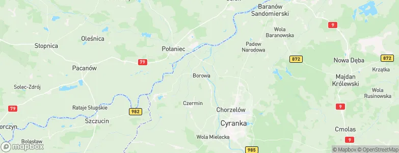 Borowa, Poland Map