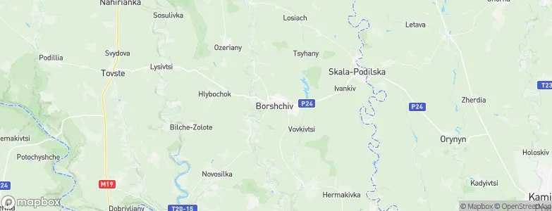 Borshchiv, Ukraine Map