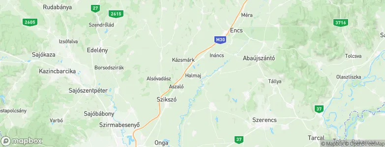 Borsod-Abauj Zemplen county, Hungary Map