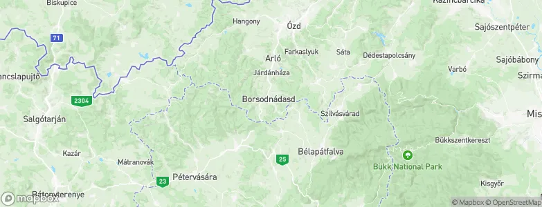 Borsodnádasd, Hungary Map