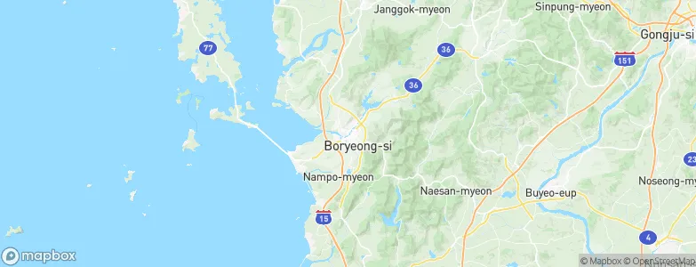 Boryeong, South Korea Map