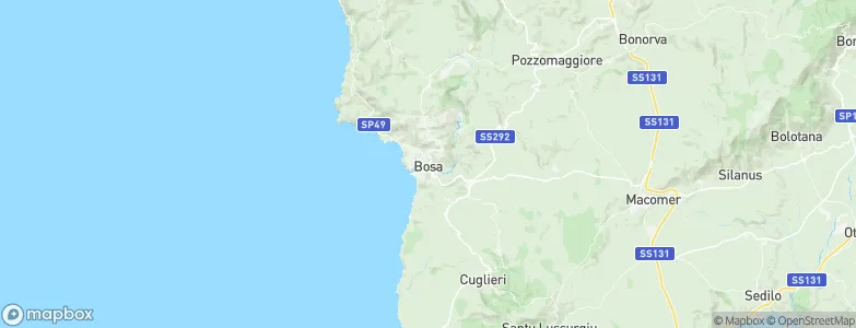 Bosa, Italy Map