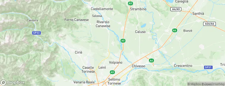 Bosconero, Italy Map