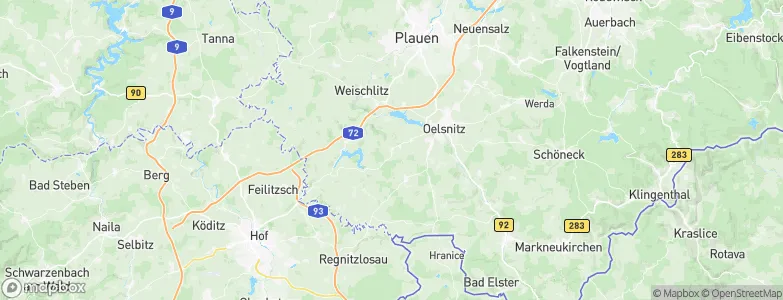 Bösenbrunn, Germany Map
