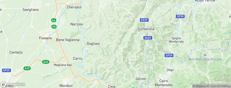 Bossolasco, Italy Map