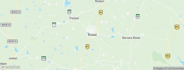 Botad, India Map