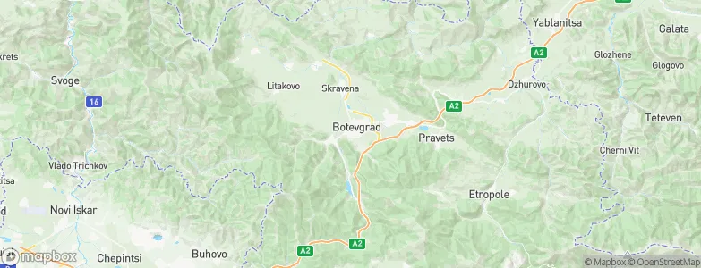 Botevgrad, Bulgaria Map