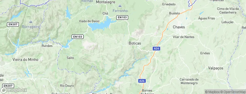 Boticas Municipality, Portugal Map