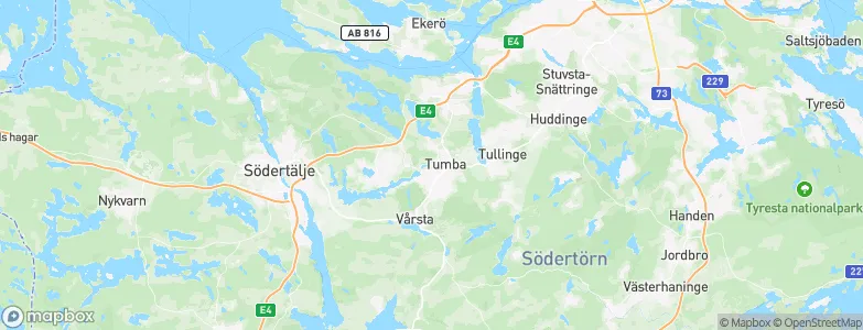 Botkyrka Kommun, Sweden Map