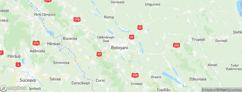 Botosani, Romania Map