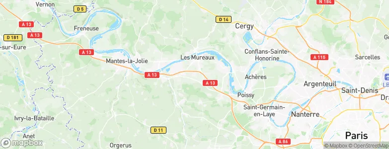 Bouafle, France Map