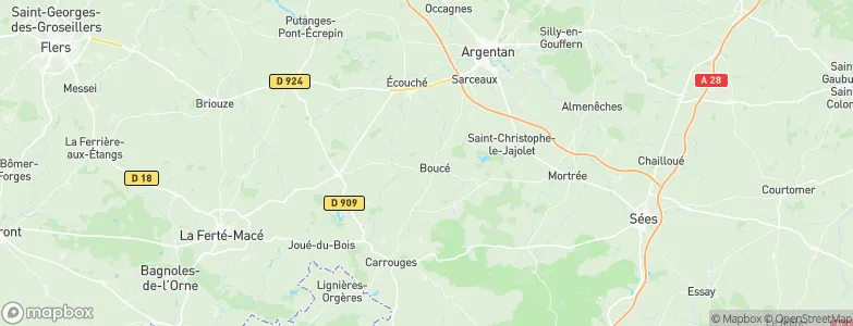 Boucé, France Map