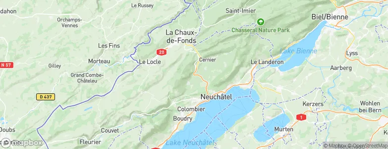 Boudevilliers, Switzerland Map
