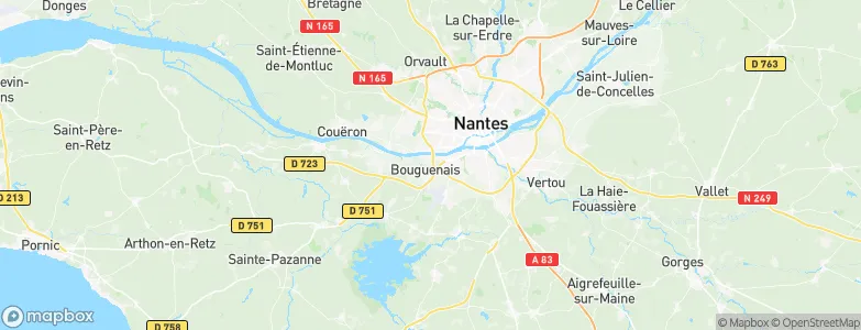 Bouguenais, France Map