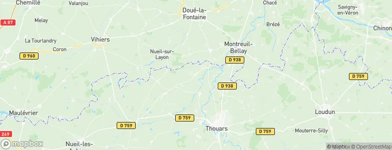 Bouillé-Loretz, France Map