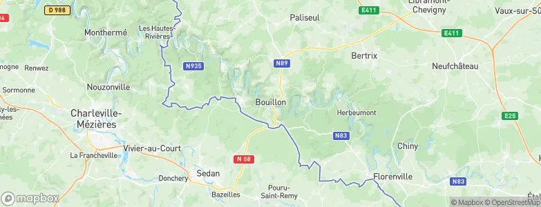Bouillon, Belgium Map