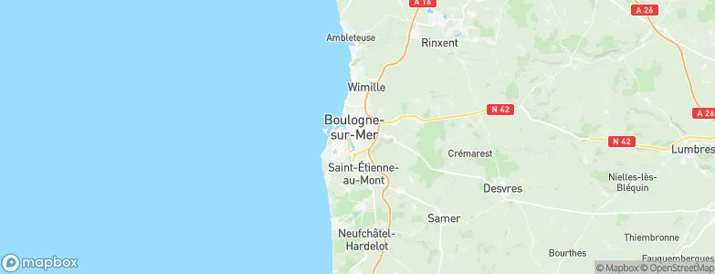 Boulogne-sur-Mer, France Map