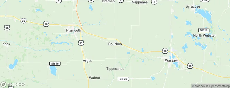 Bourbon, United States Map