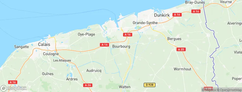 Bourbourg, France Map