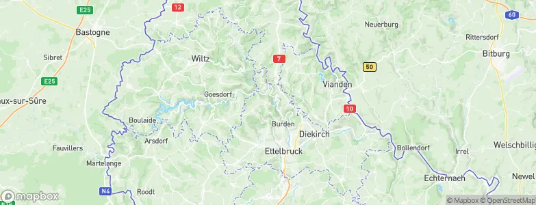 Bourscheid, Luxembourg Map