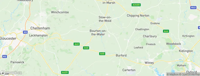 Bourton on the Water, United Kingdom Map