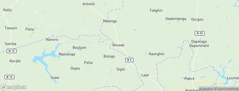 Boussé, Burkina Faso Map