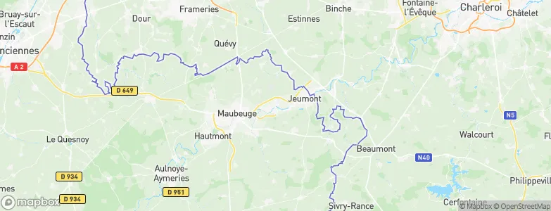 Boussois, France Map