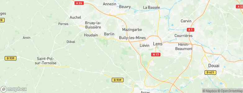 Bouvigny-Boyeffles, France Map