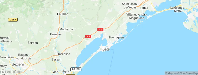 Bouzigues, France Map