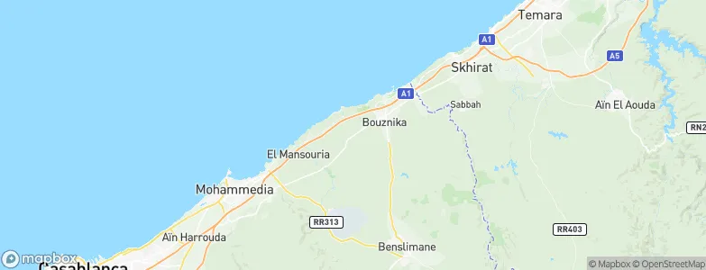 Bouznika, Morocco Map