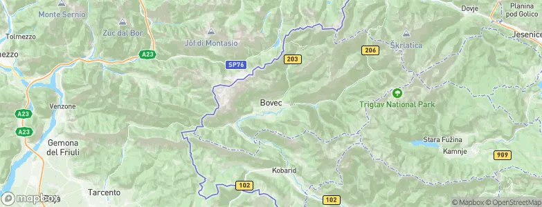 Bovec, Slovenia Map